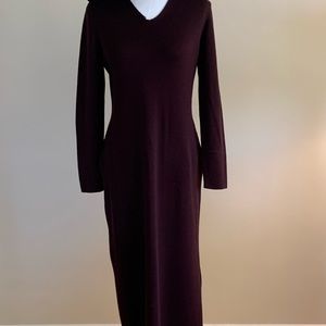 Nina Leonard knit wool long dress